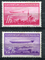 Z3718 LIECHTENSTEIN 1936 Posta Aerea Zeppelin, MH*, Serie Completa, Valore Catalogo Unificato € 100, 2 Fr. Con Gomma Gia - Posta Aerea