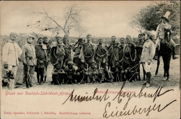 Kolonien Deutsch-Südwestafrika Kettengefangene Buschleute 1901 I-II (Marke Entfernt) Colonies - Ehemalige Dt. Kolonien