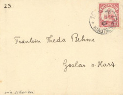 Kolonien Kiautschou Mit Stempel Tsingtau 31.7.03 Auf Briefumschlag Nach Goslar Mit Ak-O Colonies - Ehemalige Dt. Kolonien