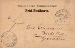 Deutsche Post China Feldpost Marine Schiffspost No.34 (SMS Kurfürst Friedrich-Wilhelm) Hs. Wusung China 1900 I-II - Ehemalige Dt. Kolonien