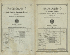 Postgeschichte Postleitkarte 1894 Lot Mit 5 Karten (1,2,5,9,10) Verlag Julius Moser Berlin In Unterschiedlicher Erhaltun - Altri & Non Classificati