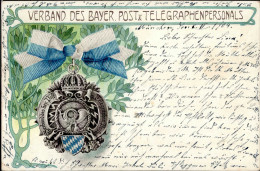 Postgeschichte  Verband Des Bayr. Post-Telegraphen- Personals I-II (kl. Eckbug) - Autres & Non Classés