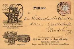 Vorläufer 1873 Braunschweig Werkzeugmaschinenfabrik Heckner Und Co. 10.02.1873 Nach Rendsburg I-II (erstaunlich Guter Zu - Storia