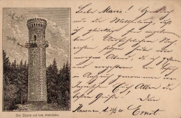 Vorläufer 1880 GSK PP6 F82-07 Kickelhahn B. Ilmenau Turm 31.3.1880 Nach Jessnitz Mit Ankunftsstempel I-II (kleiner Eckbu - Storia