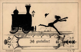 Vorläufer 1881 -  ICH GRATULIERE Sehr Frühe  EISENBAHN-AK O SCHORNDORF 31.12.1881!! Ecke Etwas Gestoßen! I-II - Geschichte