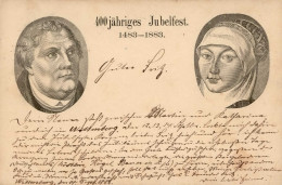 Vorläufer 1883 Wittenberg 400jähriges Jubelfest Martin Luther 15.9.1883 Mit Rahmen-Stempel Nach Benshausen B. Suhl I-II  - Storia