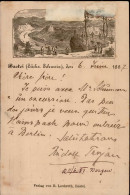 Vorläufer 1887 Bastei Auf DR-GSK Mit Rahmenstempel Bastei II (vs Klebereste) - Storia