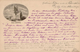Vorläufer 1887 GSK PP6 F91 Ruine Lauenburg 29.7.1887 Von Mägdesprung Nach Hamburg Mit Ankunftsstempel I-II - Geschichte