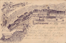 Vorläufer 1895 - LEUTESDORF,Rhein Gruss Aus HOTEL LÖWENBURG I-II Montagnes - Geschichte