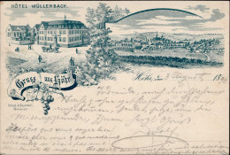 Vorläufer 1896 - Gruss Aus HÖHR Hotel Müllenbach I-II Montagnes - Histoire