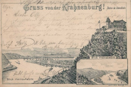 Vorläufer 1896 - Gruss Von Der KRAHNENBURG Am Rhein I Montagnes - Geschichte