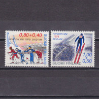 FINLAND 1977, Sc# B213-B214, Semi-Postal, World Ski Championships, MH - Ungebraucht