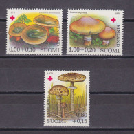 FINLAND 1978, Sc# B215-B217, Semi-Postal, Mushrooms, MNH - Unused Stamps