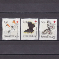 FINLAND 1986, Sc# B235-B237, Semi-Postal, Butterflies, MNH - Ungebraucht