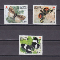 FINLAND 1992, Sc# B245-B247, Semi-Postal, Butterflies, MNH - Nuovi