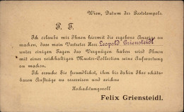 Vorläufer Correspondenz-Karte Wien 28.07.1885 I-II - History