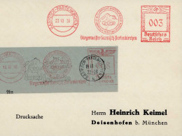 BERLIN OLYMPIA 1936 - Winterspiele GARMISCH Brief Und Briefstück Des BÜRGERMEISTER V. GARMISCH-PARTENKIRCHEN Mit FRANCO- - Giochi Olimpici