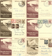 Olympiade 1936 Berlin Lot Mit 6 Ganzsachen, Meist Sonderstempel - Juegos Olímpicos