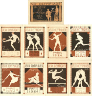 Olympiade Sommerspiele Paris 1924 Souvenir-Folder Mit 8 Ganzsachen Mit Umschlag Frankreich Sign. Blanche, E. Souvenir De - Giochi Olimpici