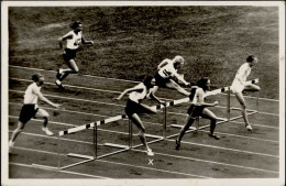 Olympiade 1936 Berlin Hürdenlauf Foto-AK II (Stauchung) - Juegos Olímpicos