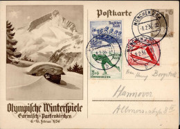 Olympiade Garmisch 1936 Winterspiele Kpl. Satzfrankatur I-II - Olympische Spiele