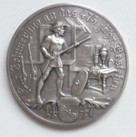 Schützen Aschaffenburg Versilb. Bronzemedaille 1922 Zur Erinnerung An Das 475 Jährige Bestehen Der Privilegierten Schütz - Other & Unclassified