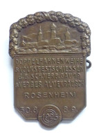 Schützen Rosenheim Plakette Von Der Doppelfahnenweihe 1925 I-II - Andere & Zonder Classificatie