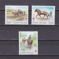 FINLAND 1994, Sc# B249-B257, Semi-Postal, Animals, Horses, MNH - Nuovi