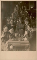 SCHACH - Foto-Ak SCHACH An Weihnachten I Noel - Chess