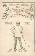 Studentika Düsseldorf Abiturienten Commers Der Oberrealschule 1908 I-II - Scuole