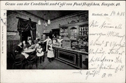 Berlin Rixdorf (1000) Cafe Hopfchen Bergstrasse 1902 I - Plötzensee