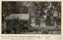 Berlin (1000) Gruss Vom 20. Mitteldeutschen Bundesschießen 6.-18. Juli 1902 I- Montagnes - Plötzensee