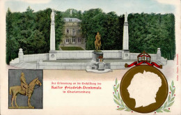 Berlin Charlottenburg (1000) Präge-Karte Zur Erinnerung An Die Enthüllung Des Kaiser Friedrich Denkmal 1905 II (kleine S - Ploetzensee