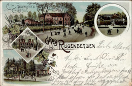 Bönningstedt (2087) Rugenbergen Gasthof Reumann 1903 II (Ecken Abgestoßen) - Other & Unclassified