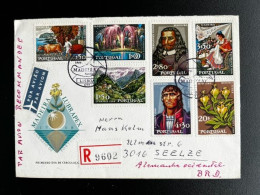 PORTUGAL 1968 REGISTERED FDC MADEIRA LUBRAPEX FROM LISBON LISBOA TO SEELZE GERMANY - Covers & Documents