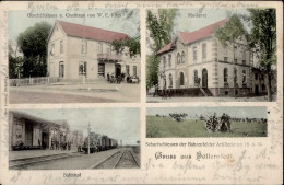 Hollenstedt (2114) Handlung Und Gasthaus Kück Bahnhof Eisenbahn Bahnpost Hamburg Osnabrück Zug 703 1905 I- Chemin De Fer - Sonstige & Ohne Zuordnung