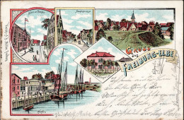 Freiburg (2163) Hotel Bargen Hauptstrasse Hafen Amtsgericht 1900 I- - Sonstige & Ohne Zuordnung