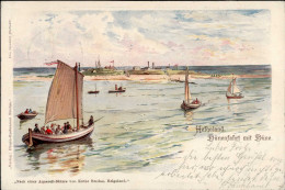 HELGOLAND (2192) - Dünenfahrt Mit Düne Aquarell Käthe Bredau I - Otros & Sin Clasificación