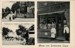 Lockstedter Lager (2214) Zigarren Handlung Friseur Abbringen Der Fahne Einmarsch Der Truppen 1915 I-II (Ecken Gestaucht) - Other & Unclassified