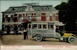 Burg (2224) Luftkurort Gasthof Schätt Postauto Burg-Wilster 1908 I-II - Other & Unclassified