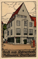 Delcampe - Delmenhorst (2870) Künstler-Stein-Druck Restaurant Bretthauer 1921 I-II - Autres & Non Classés