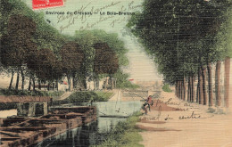 Le Bois Bretoux , Montchanin * Environs Du Creusot * Péniche Batellerie Pêche Carrelet Barge * Cpa Toilée Colorisée - Sonstige & Ohne Zuordnung