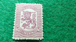 FİNLANDİYA-1910-20        40  P           DAMGASIZ - Unused Stamps