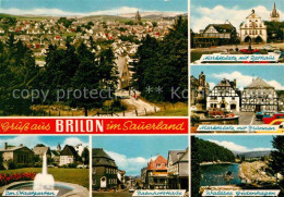 42774122 Brilon Panorama Marktplatz Rathaus Brunnen Fachwerkhaus Waldsee Bahnhof - Brilon