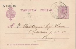 53151. Entero Postal LA CANONJA (Tarragona) 1924. Alfonso XIII Medallon - 1850-1931