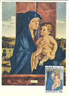Carte Maximum - Antigua - Giovanni Bellini - Madonna And Child - Madonne