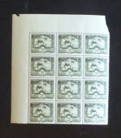 KOUANG-TCHEOU - 1937 - N°YT. 111 - Rizière 21c Vert-gris - Bloc De 12 Bord De Feuille - Neuf Luxe ** / MNH / Postfrisch - Unused Stamps