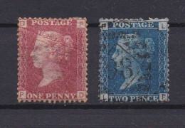 GRANDE BRETAGNE 1858 TIMBRE N°26/27 OBLITERE REINE VICTORIA - Usados