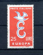 Repubblica Varietà - 1958 Europa 25 Lire "PESTE" O Deformata - Varietà E Curiosità