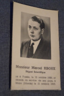 Guerre 40-45, Riboux Marcel , Régent Scientifique,né à Fosses La Ville,mort En Irlande En 1945 - Todesanzeige